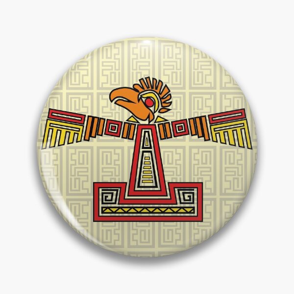 Item preview, Aztec Eagle Design Red, Yellow and orange with aztec style background designed and sold by Jake Purcell.