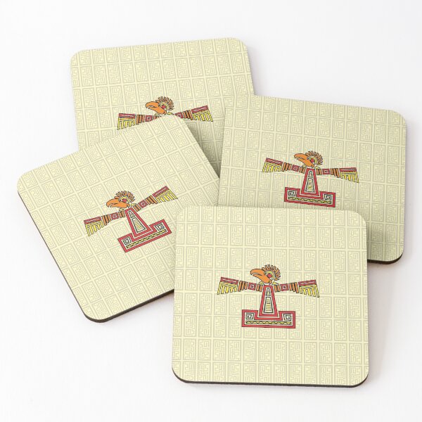 Item preview, Aztec Eagle Design Red, Yellow and orange with aztec style background designed and sold by Jake Purcell.