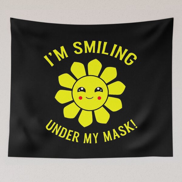 Item preview,  I'm Smiling Under My Mask Sunflower designed and sold by funnytshirtemp.
