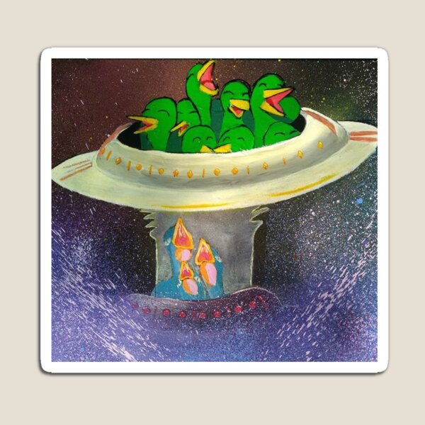 Entitled Alien Birds Magnet