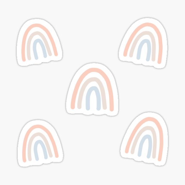 Item preview, Pastel Rainbow Sticker Pack designed and sold by megjos.