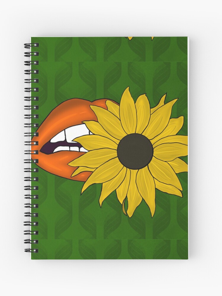 Cuaderno de espiral «Girasol vol. 6 (labio completo estético)» de Allieonyt  | Redbubble