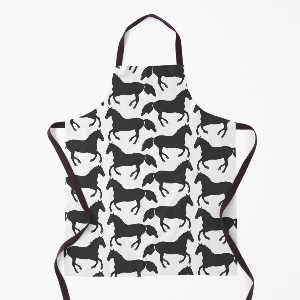 Item preview, Black Horse Seamless Pattern (white) designed and sold by Davey's Designs.