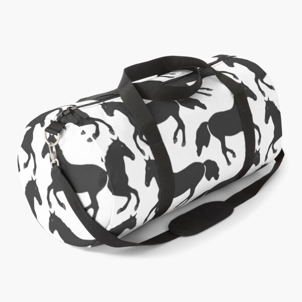 Item preview, Black Horse Seamless Pattern (white) designed and sold by Davey's Designs.