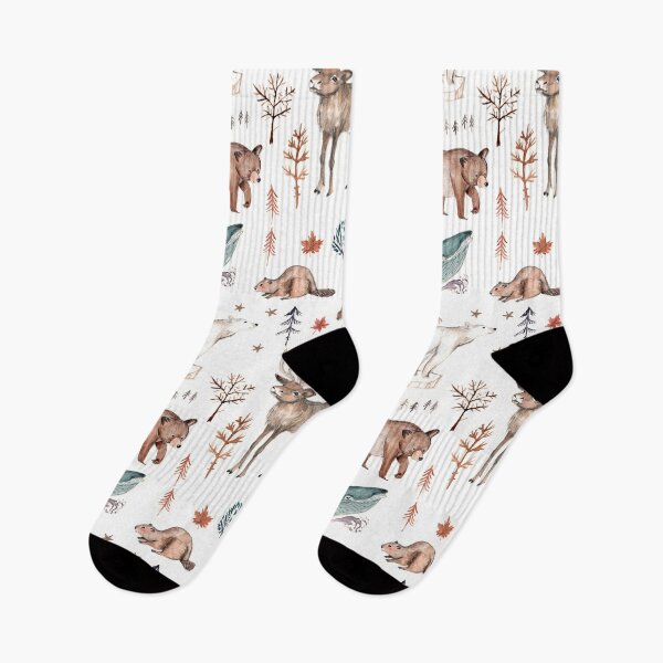 Artikelvorschau, Kanadische Tiere Aquarell Kunstwerk beige entworfen und verkauft von Petit Faon Prints.