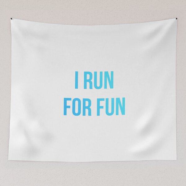 Item preview, I Run For Fun Blue Gradient designed and sold by jackknite.
