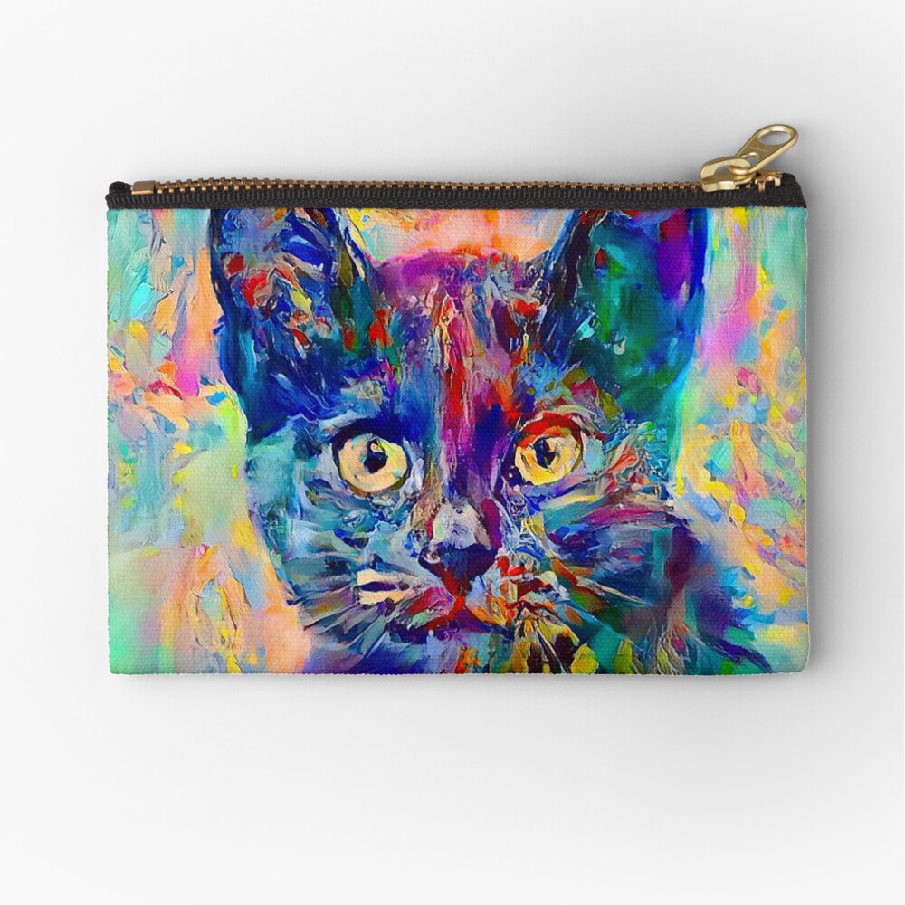 Abstractions of abstract abstraction of cat Zipper Pouch
