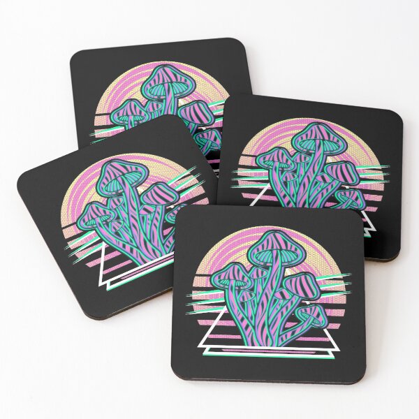 Item preview, Psychedelic Psilocybin Mushroom Trippy Vaporwave Streetwear designed and sold by ROBO MEGA.