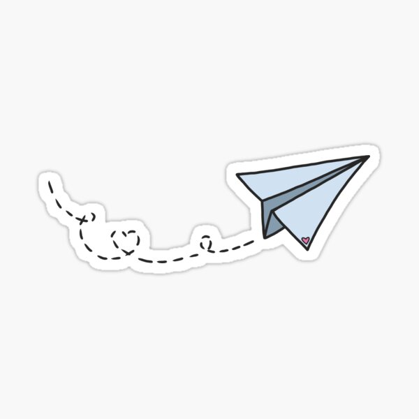Paper Airplane Sticker