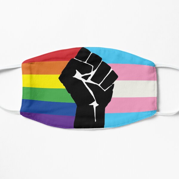 Pride, Black Lives Matter and Trans Flag Flat Mask