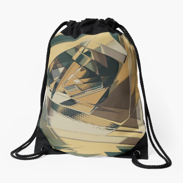 Abstract Melt 3 Drawstring Bag