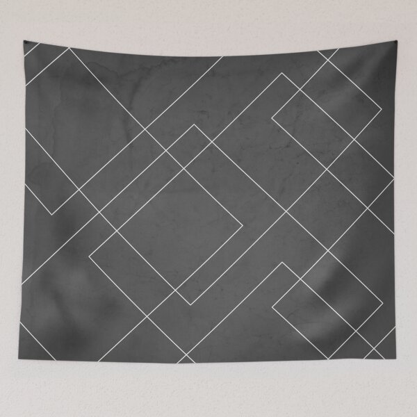 Item preview, Overlapping Diamond Lines on Charcoal Gray designed and sold by simplydesignart.