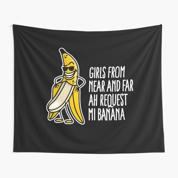 Banana Girl Tapestries Redbubble - banana song i m a banana roblox id