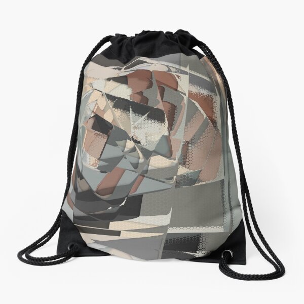 Abstract Melt 1 Drawstring Bag