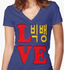 ㋡♥♫Love BigBang K-Pop Clothing & Stickers♪♥㋡ Women's Fitted V-Neck T-Shirt