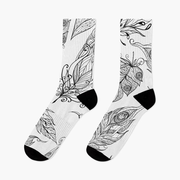 Item preview, Mandala Feathers - Black and White Pattern designed and sold by S-H-Designs.