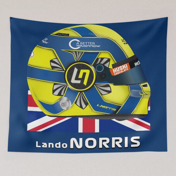 Item preview, Lando Norris Helmet 2020 flag designed and sold by andreanastasio.