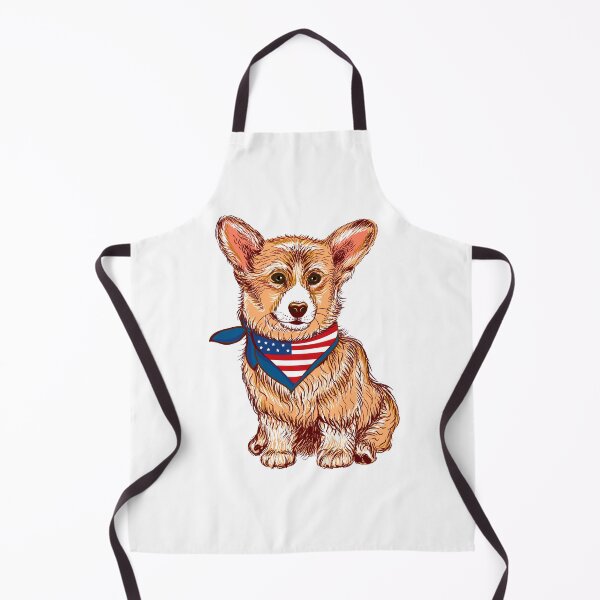 Item preview, Corgi dog with usa bandana. Wall stickers. Corgi puppy dog. Sticker on the wall.	 designed and sold by LanaGord.