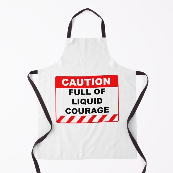 Item preview, Funny Human Caution Label / Sign FULL OF LIQUID COURAGE Sayings Sarcasm Humor Quotes designed and sold by ColorMeHappy123.