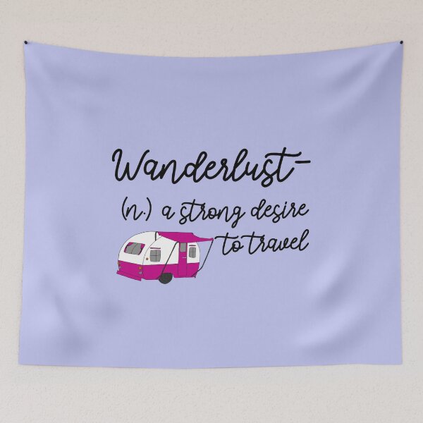 Item preview, Wanderlust and Camper designed and sold by Sunflower-Farms.
