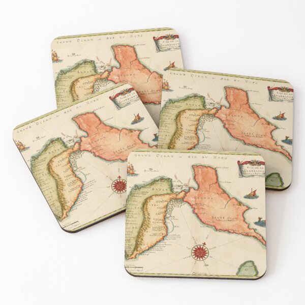 Item preview, Vintage Map of Guadeloupe (1650) designed and sold by BravuraMedia.