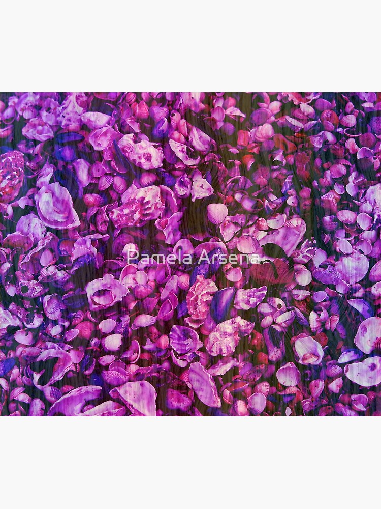 Pink and Purple Fantasy Sea Shell Print by xpressio