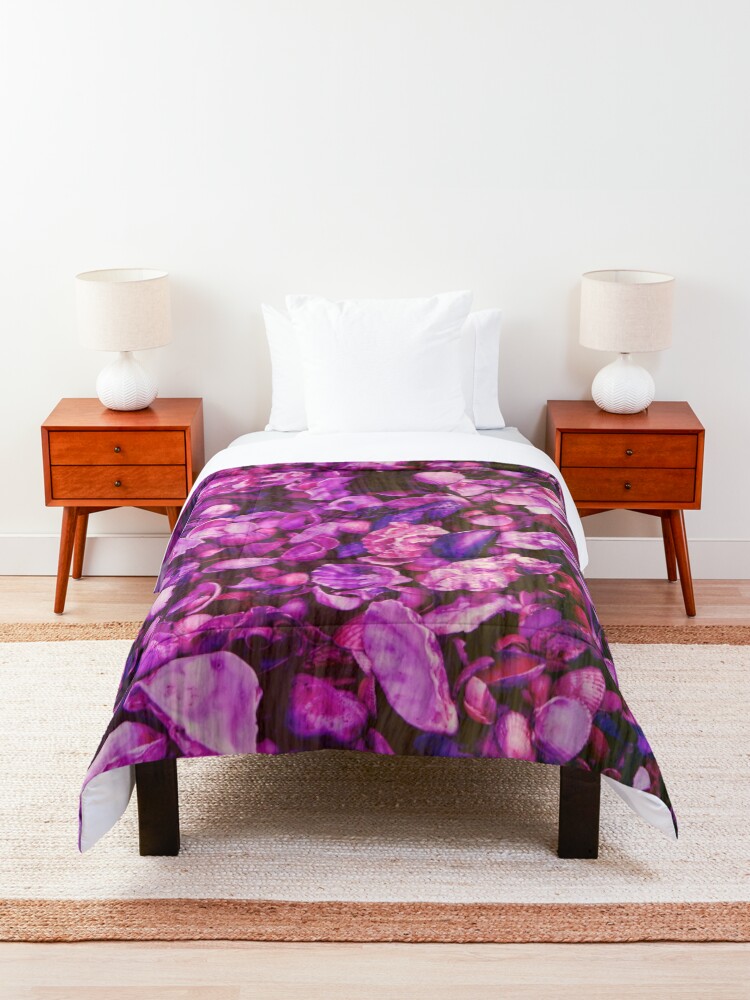 Alternate view of Pink and Purple Fantasy Sea Shell Print Comforter