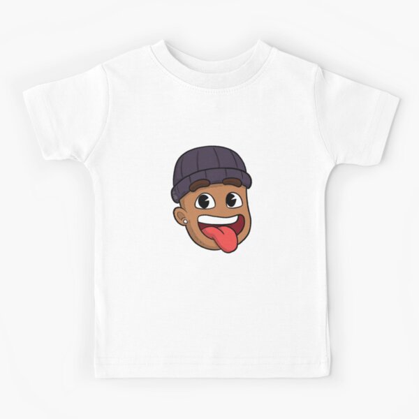 Robloxian Cartoon White Outline Kids T Shirt By Lovegames Redbubble - roblox cartoony outline shirt