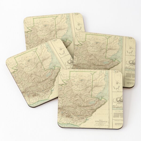 Item preview, Vintage Guatemala Map (1883) designed and sold by BravuraMedia.
