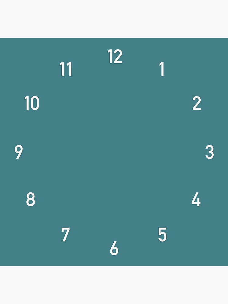 Clock numbers teal by colorandpattern