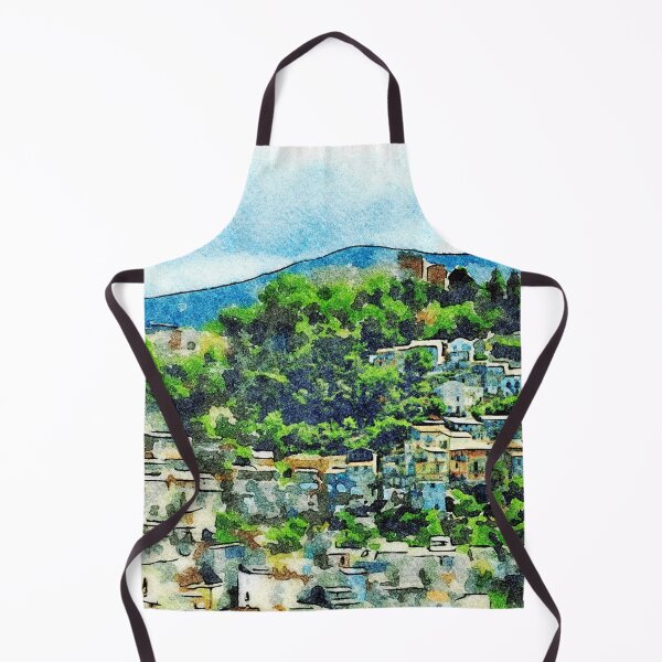 Item preview, Buildings of the village on the hill among the trees designed and sold by Giuseppe Cocco.
