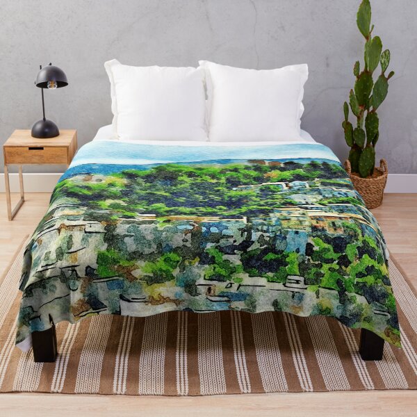 Item preview, Buildings of the village on the hill among the trees designed and sold by Giuseppe Cocco.