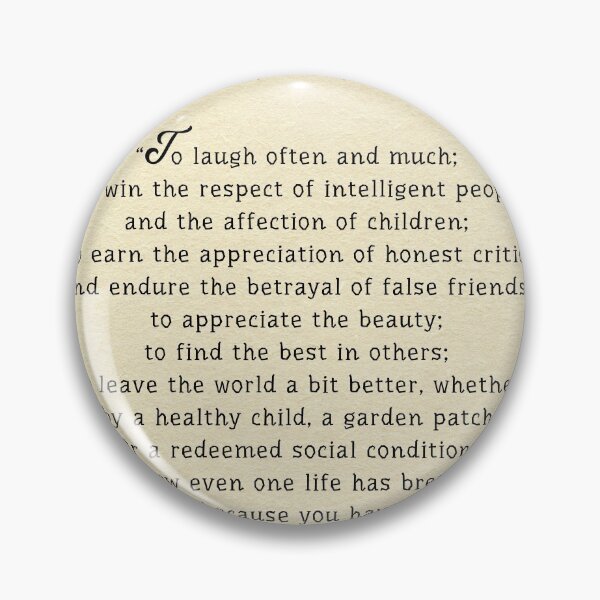 Item preview, Success poem by Ralph Waldo Emerson designed and sold by LaziniArts.