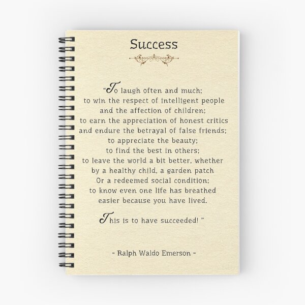 Item preview, Success poem by Ralph Waldo Emerson designed and sold by LaziniArts.