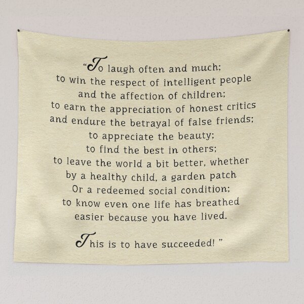 Item preview, Success poem by Ralph Waldo Emerson designed and sold by LaziniArts.