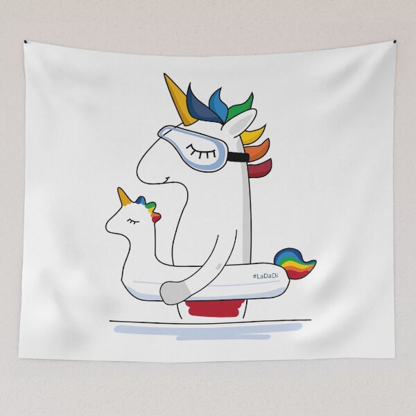 Item preview, swimming unicorn designed and sold by LaDaDi.