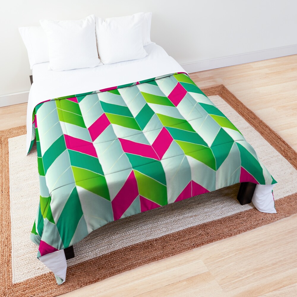 Beautiful Stripes of Bohemia Fabric Print Comforter