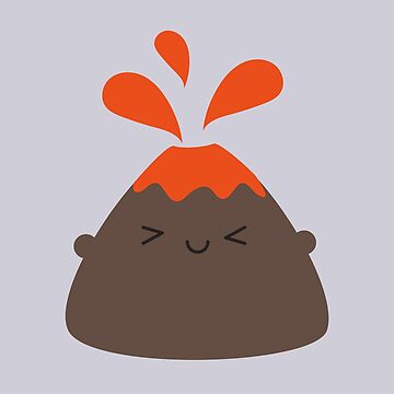 Artwork thumbnail, Happy Kawaii Volcano by marcelinesmith