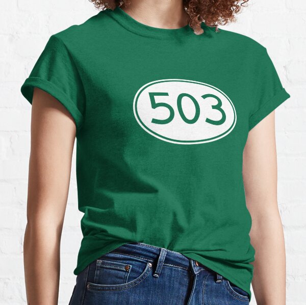 BoredWalk Men's Portland 503 Area Code T-Shirt, Small / Navy