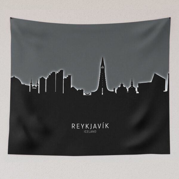 Artikelvorschau, Reykjavík Iceland Skyline entworfen und verkauft von ArtPrints.