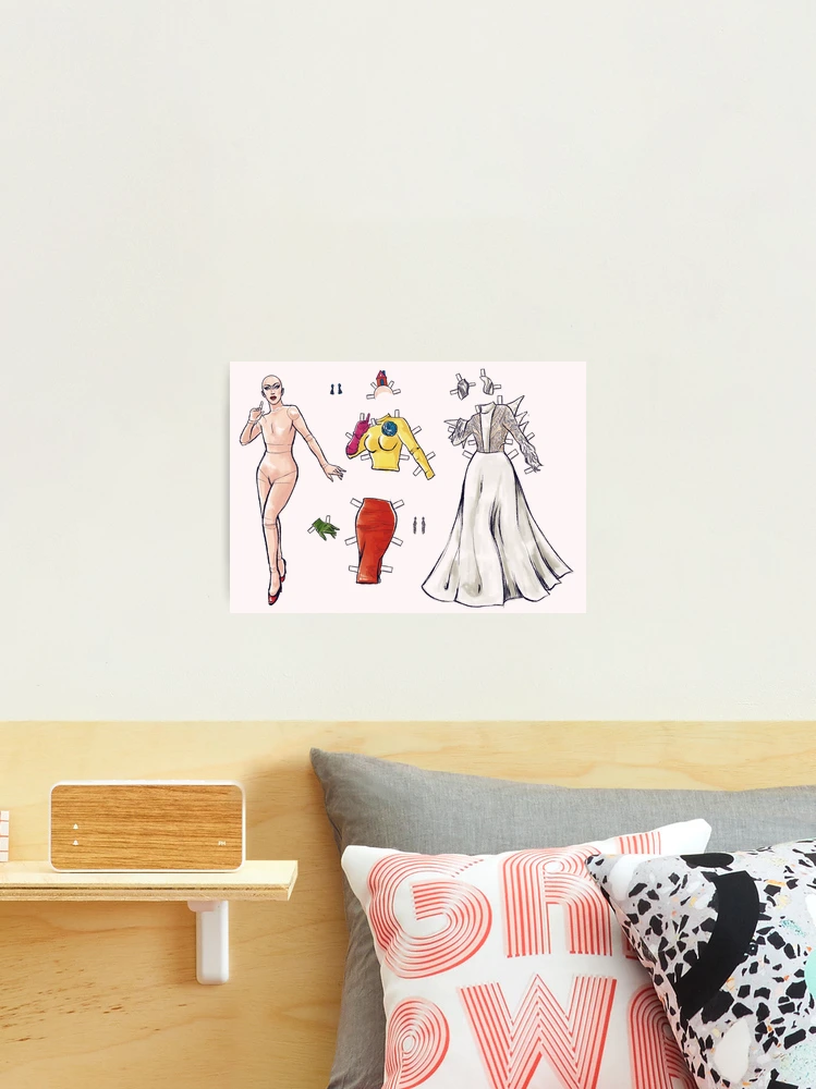 Sasha Velour Paper Doll Photographic Print for Sale by mannequinsart