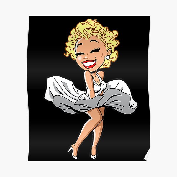 Marilyn Monroe Pin Up Poster By Ozumdesigns Redbubble 4791