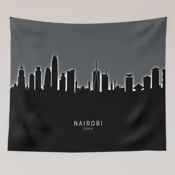 Item preview, Nairobi Kenya Skyline designed and sold by ArtPrints.