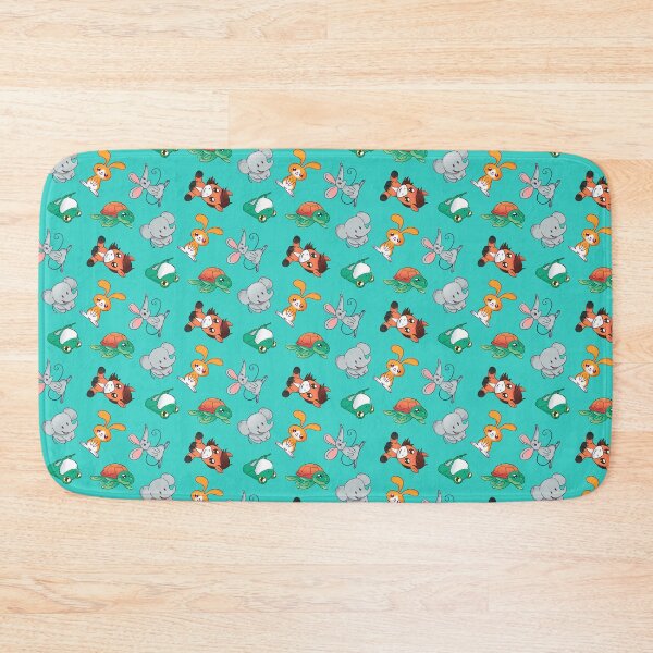 Item preview, Cute Green Cartoon Animals Kids Pattern designed and sold by Patterntastic.