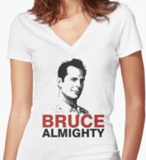 Bruce Willis Women's Fitted V-Neck T-Shirt