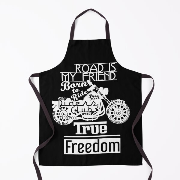 Item preview, True Freedom, Road is my friend Motorbike - white on black designed and sold by XOOXOO.