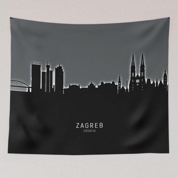 Item preview, Zagreb Croatia Skyline designed and sold by ArtPrints.