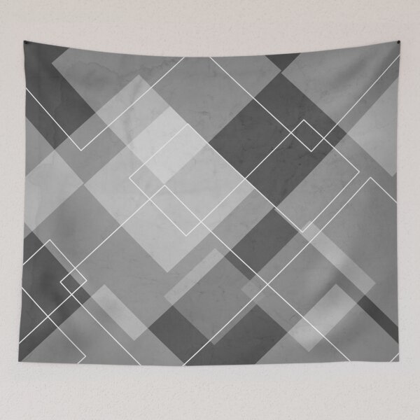 Item preview, Overlapping Diamond Lines on Charcoal Gray designed and sold by simplydesignart.