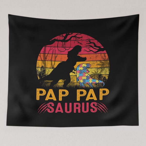 Item preview, Pap Pap Saurus Rex Autism Awareness Funny Dinosaur Gift designed and sold by mynotn.