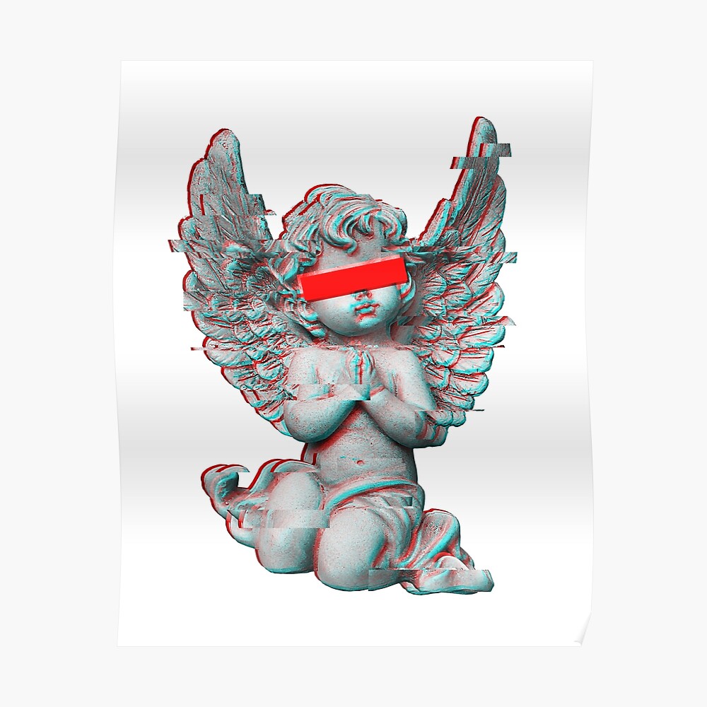 Censored Glitch Angel Statue Sticker By Tafitaprincy Redbubble